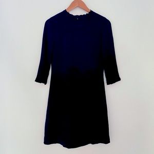 KATE SPADE Black Ruffle Trim Mini Dress